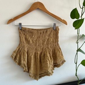 Mustard Seed tube top - color:straw